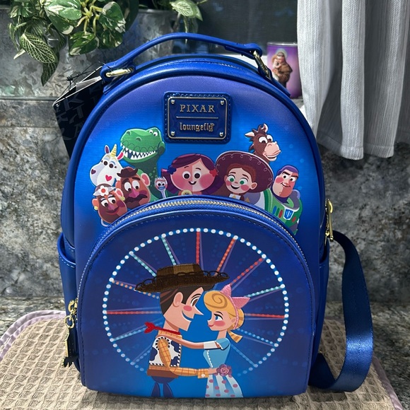NWT Disney Loungefly Pixar Moment Toy Story Woody Bo Peep Mini Backpack - Picture 1 of 6